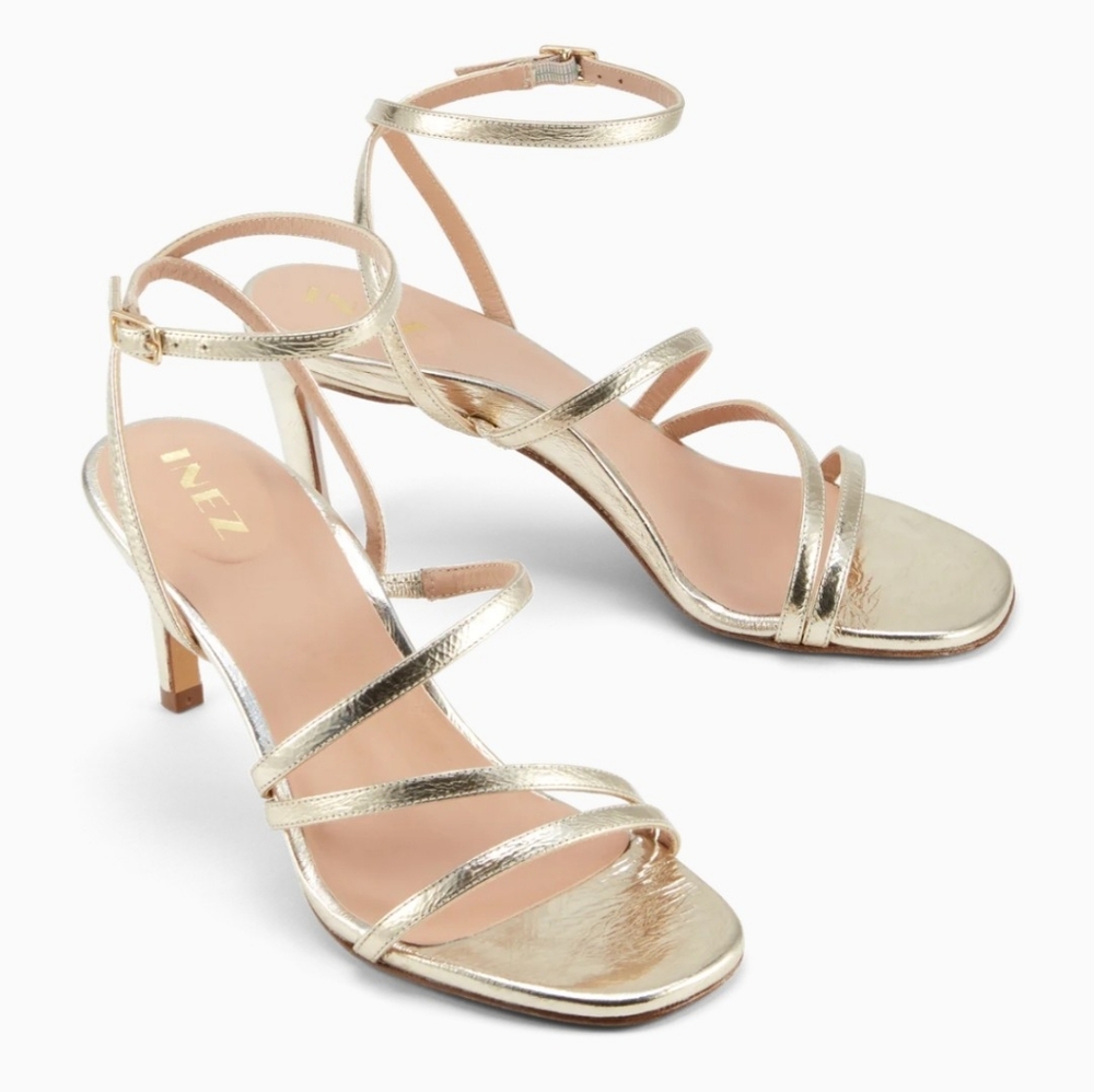 ISO Inez Sofia Gold Metallic Heel